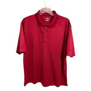 Grand Slam Men’s Size XL Short Sleeve Golf Polo Shirt Red 100% Poly